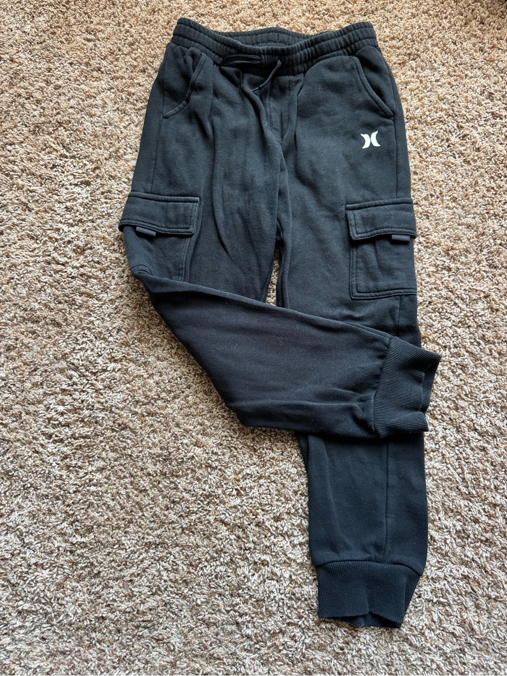Hurley Kids Black Cargo Jogger Sweatpants